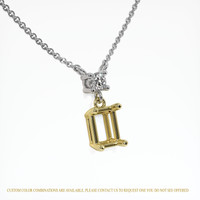 14K Yellow & White Accent Stones Necklace Setting Image
