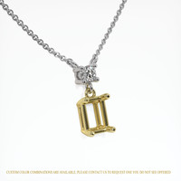 18K Yellow & White Accent Stones Necklace Setting Image