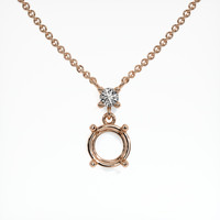 14K Rose Gold Accent Stones Necklace Setting Video
