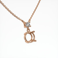 14K Rose Gold Accent Stones Necklace Setting Image
