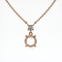 14K Rose Gold Accent Stones Necklace Setting Video