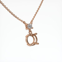 14K Rose Gold Accent Stones Necklace Setting Image