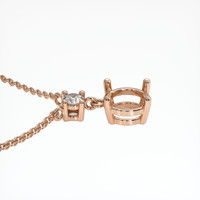 14K Rose Gold Accent Stones Necklace Setting Image