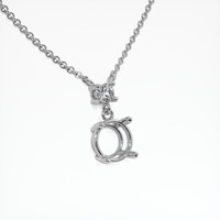 10K White Gold Accent Stones Necklace Setting Image