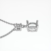 10K White Gold Accent Stones Necklace Setting Image