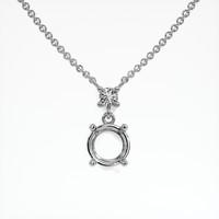14K White Gold Accent Stones Necklace Setting Video