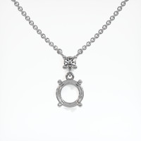 18K White Gold Accent Stones Necklace Setting Video