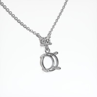 18K White Gold Accent Stones Necklace Setting Image