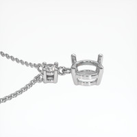 18K White Gold Accent Stones Necklace Setting Image