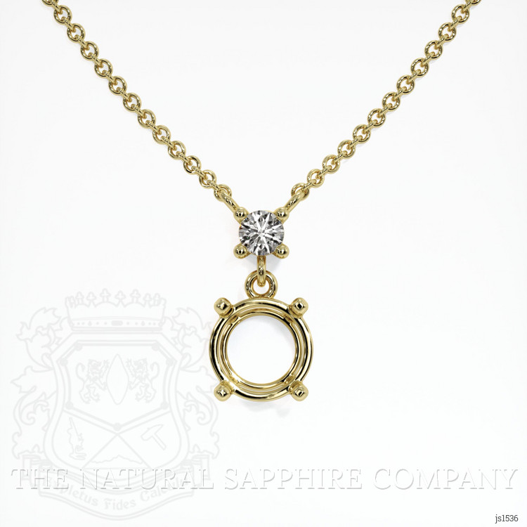 10K Yellow Gold Accent Stones Necklace Setting