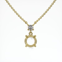 14K Yellow Gold Accent Stones Necklace Setting Video
