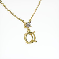 14K Yellow Gold Accent Stones Necklace Setting Image