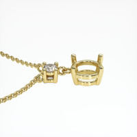 14K Yellow Gold Accent Stones Necklace Setting Image