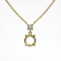 18K Yellow Gold Accent Stones Necklace Setting Video