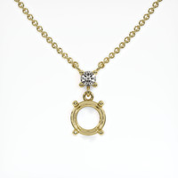 18K Yellow Gold Accent Stones Necklace Setting Video