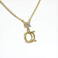 18K Yellow Gold Accent Stones Necklace Setting Image