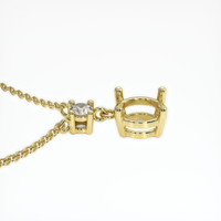 18K Yellow Gold Accent Stones Necklace Setting Image