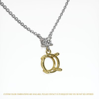 18K Yellow & White Accent Stones Necklace Setting Image