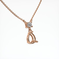 14K Rose Gold Accent Stones Necklace Setting Image