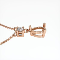 14K Rose Gold Accent Stones Necklace Setting Image