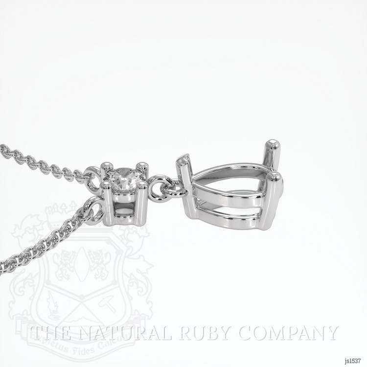 Silver Accent Stones Necklace Setting