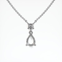 18K White Gold Accent Stones Necklace Setting Video