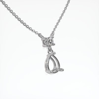 18K White Gold Accent Stones Necklace Setting Image