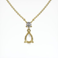14K Yellow Gold Accent Stones Necklace Setting Video