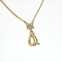 14K Yellow Gold Accent Stones Necklace Setting Image