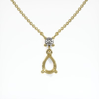 18K Yellow Gold Accent Stones Necklace Setting Video