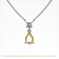 14K Yellow & White Accent Stones Necklace Setting Video