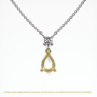 18K Yellow & White Accent Stones Necklace Setting Video