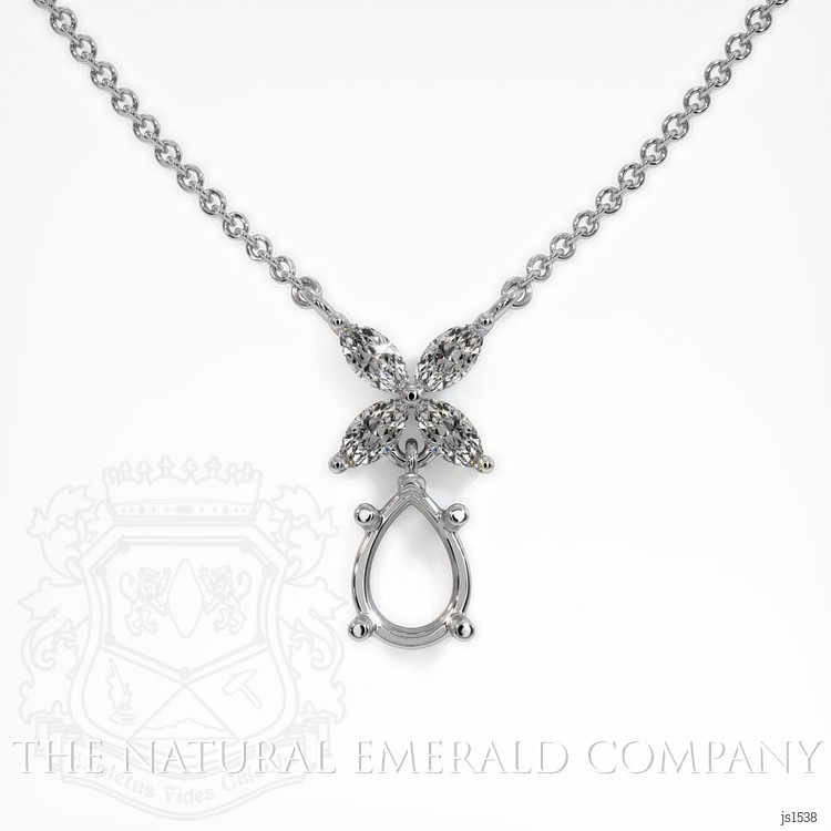 Platinum 950 Accent Stones Pendant Setting