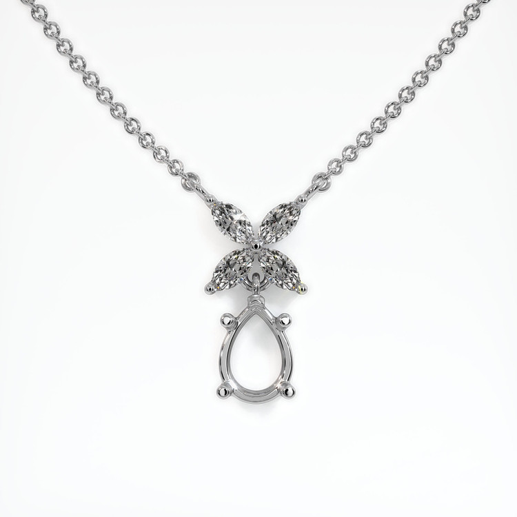 Platinum 950 Accent Stones Pendant Setting