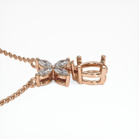 14K Rose Gold Accent Stones Pendant Setting Image