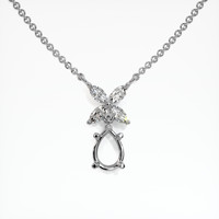 14K White Gold Accent Stones Pendant Setting Video