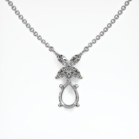 18K White Gold Accent Stones Pendant Setting Video