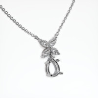 18K White Gold Accent Stones Pendant Setting Image