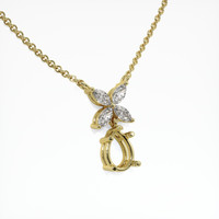 10K Yellow Gold Accent Stones Pendant Setting Image