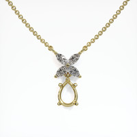 14K Yellow Gold Accent Stones Pendant Setting Image
