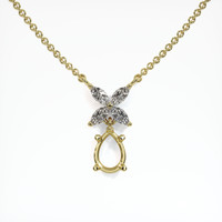 18K Yellow Gold Accent Stones Pendant Setting Image