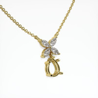 18K Yellow Gold Accent Stones Pendant Setting Image
