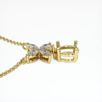 18K Yellow Gold Accent Stones Pendant Setting Image