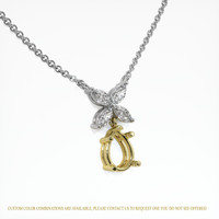 14K Yellow & White Accent Stones Pendant Setting Image