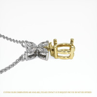 18K Yellow & White Accent Stones Pendant Setting Image