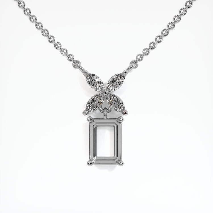 Platinum 950 Accent Stones Pendant Setting
