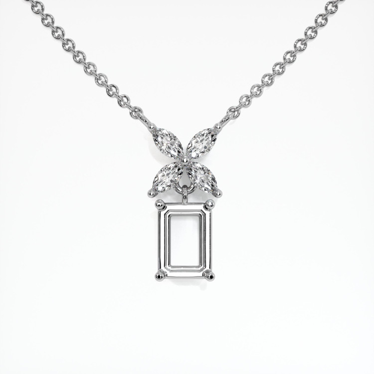 Platinum 950 Accent Stones Pendant Setting