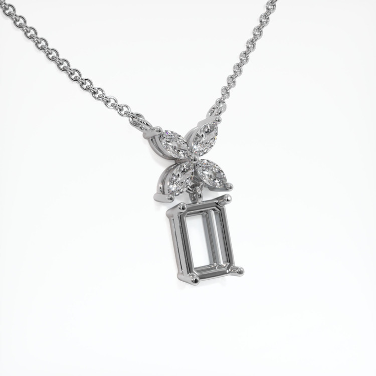 Platinum 950 Accent Stones Pendant Setting