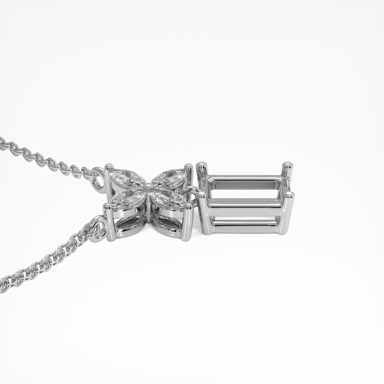 Platinum 950 Accent Stones Pendant Setting