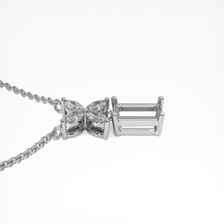 Platinum 950 Accent Stones Pendant Setting